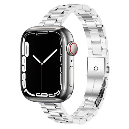 Small Waist Stainless Steel Watch Band, For Apple Watch Ultra 49mm / Series 8&7 45mm, For Apple Watch Series 8&7 41mm / SE 2&6&SE&5&4 40mm