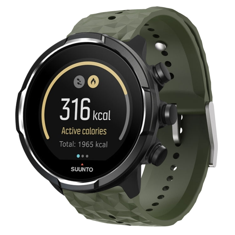 Rhombus Texture Silicone Watch Band, For Suunto 9