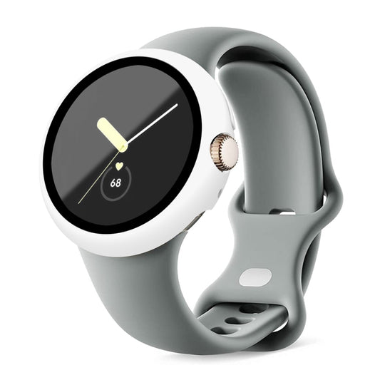Boîtier de protection de montre intégré avec film trempé et cadre PC givré, pour Google Pixel Watch