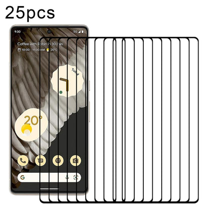 25pcs 3D Curved Edge Full Screen Tempered Glass Film, For Google Pixel 7 Pro (25 PCS)