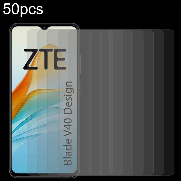 50pcs 0.26mm 9H 2.5D Tempered Glass Film, For AGM H5 (50 PCS), For Honor Magic 5 Lite (50 PCS), For TECNO Pop 7 Pro (50 PCS), For ZTE Blade V40 Design (50 PCS), For DOOGEE V Max (50 PCS)