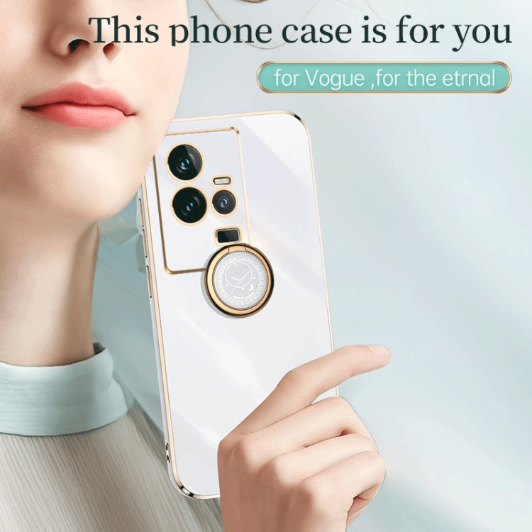 XINLI Straight Edge 6D Electroplate TPU Phone Case with Ring Holder, For vivo iQOO 11 5G, For Realme 10 Pro 5G, For Realme 10 Pro+, For vivo Y02 4G, For Xiaomi Redmi K60, For Xiaomi Redmi K60E