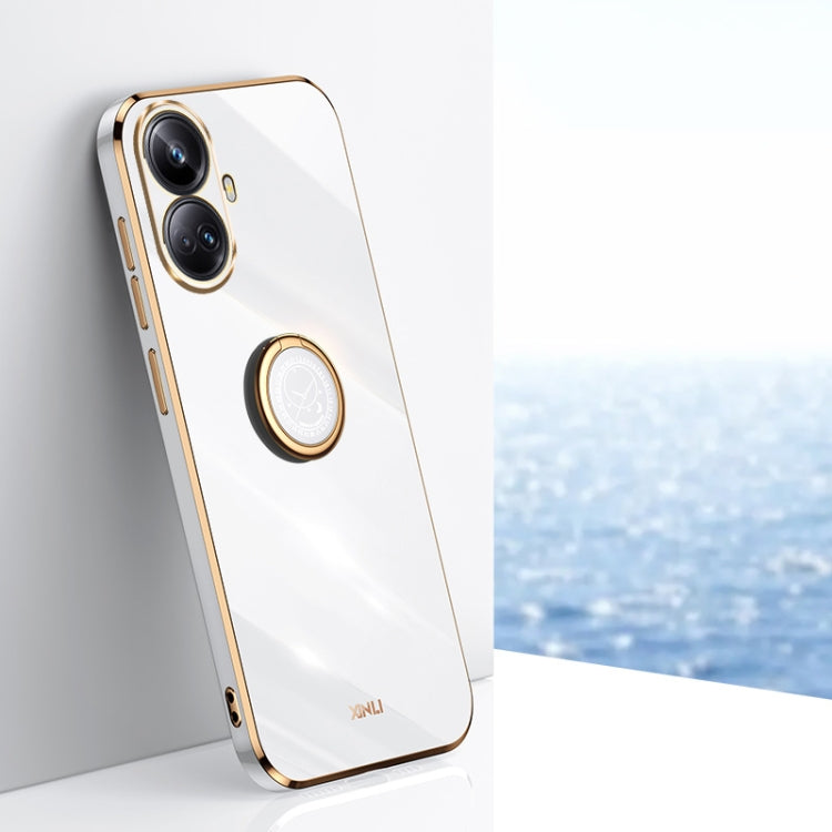 XINLI Straight Edge 6D Electroplate TPU Phone Case with Ring Holder, For vivo iQOO 11 5G, For Realme 10 Pro 5G, For Realme 10 Pro+, For vivo Y02 4G, For Xiaomi Redmi K60, For Xiaomi Redmi K60E