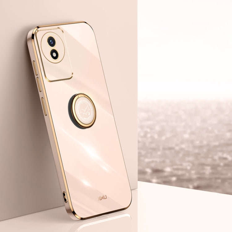 XINLI Straight Edge 6D Electroplate TPU Phone Case with Ring Holder, For vivo iQOO 11 5G, For Realme 10 Pro 5G, For Realme 10 Pro+, For vivo Y02 4G, For Xiaomi Redmi K60, For Xiaomi Redmi K60E
