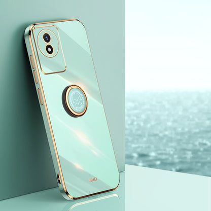 XINLI Straight Edge 6D Electroplate TPU Phone Case with Ring Holder, For vivo iQOO 11 5G, For Realme 10 Pro 5G, For Realme 10 Pro+, For vivo Y02 4G, For Xiaomi Redmi K60, For Xiaomi Redmi K60E