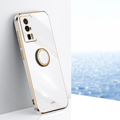 XINLI Straight Edge 6D Electroplate TPU Phone Case with Ring Holder, For vivo iQOO 11 5G, For Realme 10 Pro 5G, For Realme 10 Pro+, For vivo Y02 4G, For Xiaomi Redmi K60, For Xiaomi Redmi K60E