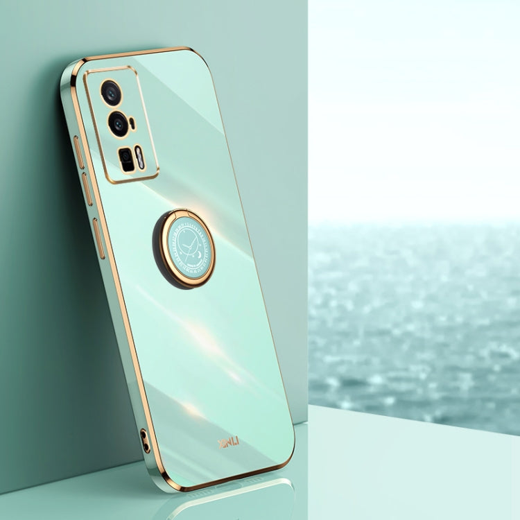 XINLI Straight Edge 6D Electroplate TPU Phone Case with Ring Holder, For vivo iQOO 11 5G, For Realme 10 Pro 5G, For Realme 10 Pro+, For vivo Y02 4G, For Xiaomi Redmi K60, For Xiaomi Redmi K60E