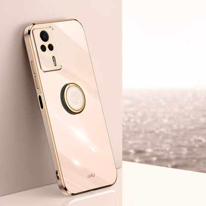 XINLI Straight Edge 6D Electroplate TPU Phone Case with Ring Holder, For vivo iQOO 11 5G, For Realme 10 Pro 5G, For Realme 10 Pro+, For vivo Y02 4G, For Xiaomi Redmi K60, For Xiaomi Redmi K60E