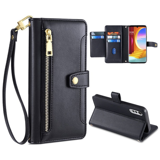 Sheep Texture Cross-body Zipper Wallet Leather Phone Case, For LG Velvet, For Motorola Edge, For Motorola Moto G72 4G, For Motorola Edge X30, For OPPO A8 / A31 2020, For OPPO A54 5G, For OPPO A58 5G, For OPPO Reno9 Pro+ 5G, For Realme 10 Pro 5G        ...