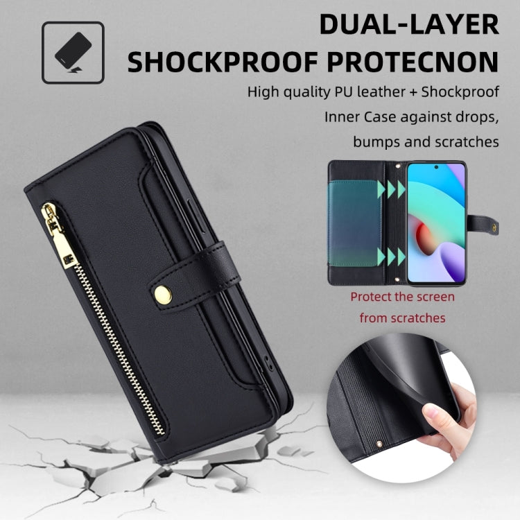 Sheep Texture Cross-body Zipper Wallet Leather Phone Case, For Xiaomi Redmi Note 11 4G Global / Note 11S, For Xiaomi Redmi K50 Ultra, For Xiaomi Civi 2 5G, For Xiaomi Redmi K40 Gaming, For OnePlus 10 Pro 5G, For OnePlus Ace Racing