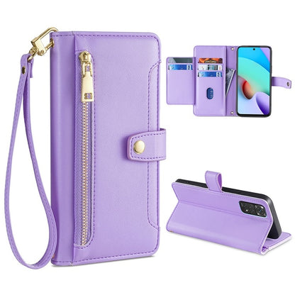 Sheep Texture Cross-body Zipper Wallet Leather Phone Case, For Xiaomi Redmi Note 11 4G Global / Note 11S, For Xiaomi Redmi K50 Ultra, For Xiaomi Civi 2 5G, For Xiaomi Redmi K40 Gaming, For OnePlus 10 Pro 5G, For OnePlus Ace Racing