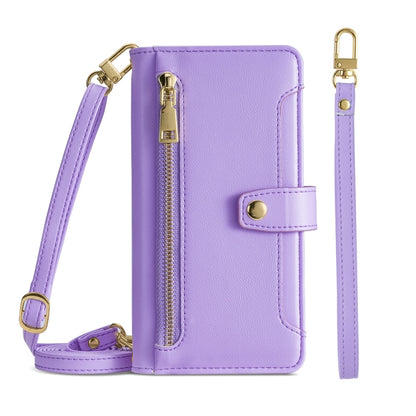 Sheep Texture Cross-body Zipper Wallet Leather Phone Case, For Xiaomi Redmi Note 11 4G Global / Note 11S, For Xiaomi Redmi K50 Ultra, For Xiaomi Civi 2 5G, For Xiaomi Redmi K40 Gaming, For OnePlus 10 Pro 5G, For OnePlus Ace Racing