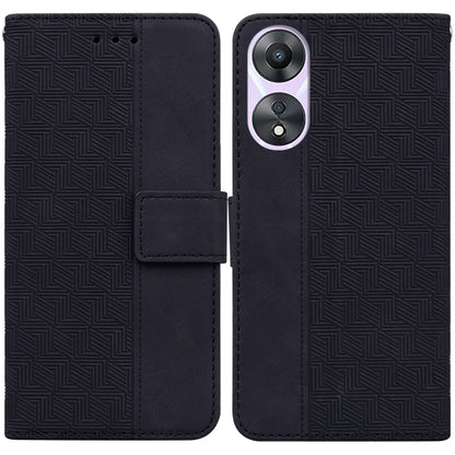 Geometric Embossed Flip Leather Phone Case, For Google Pixel 7a, For Infinix Hot 20 Play, For Samsung Galaxy A34 5G, For Samsung Galaxy A54 5G, For OPPO A58, For Tecno Pova 4 Pro