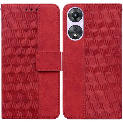 Geometric Embossed Flip Leather Phone Case, For Google Pixel 7a, For Infinix Hot 20 Play, For Samsung Galaxy A34 5G, For Samsung Galaxy A54 5G, For OPPO A58, For Tecno Pova 4 Pro