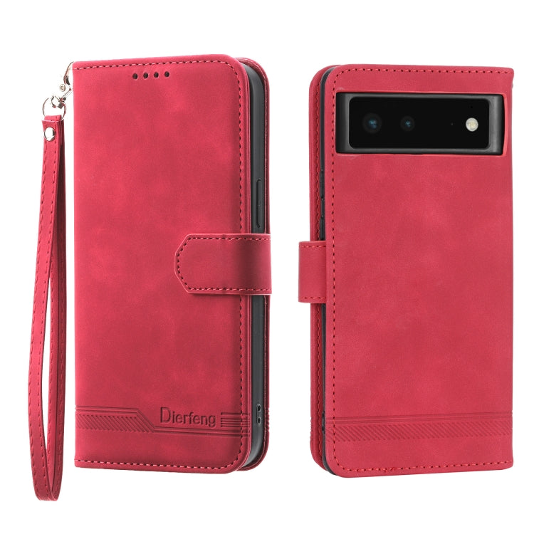 Dierfeng Dream Line TPU + PU Leather Phone Case, For Google Pixel 6, For Google Pixel 6 Pro, For Google Pixel 6a, For Google Pixel 7, For Google Pixel 7 Pro, For Google Pixel 7a