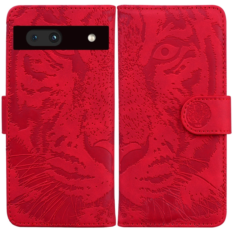 Tiger Embossing Pattern Flip Leather Phone Case, For Google Pixel 7a, For Samsung Galaxy A34 5G, For Samsung Galaxy A54 5G, For Infinix Hot 20 Play, For OPPO A58, For Tecno Pova 4 Pro