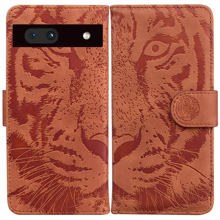 Tiger Embossing Pattern Flip Leather Phone Case, For Google Pixel 7a, For Samsung Galaxy A34 5G, For Samsung Galaxy A54 5G, For Infinix Hot 20 Play, For OPPO A58, For Tecno Pova 4 Pro
