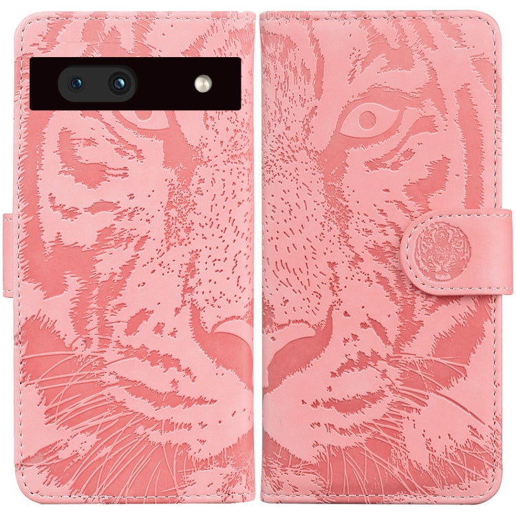 Tiger Embossing Pattern Flip Leather Phone Case, For Google Pixel 7a, For Samsung Galaxy A34 5G, For Samsung Galaxy A54 5G, For Infinix Hot 20 Play, For OPPO A58, For Tecno Pova 4 Pro