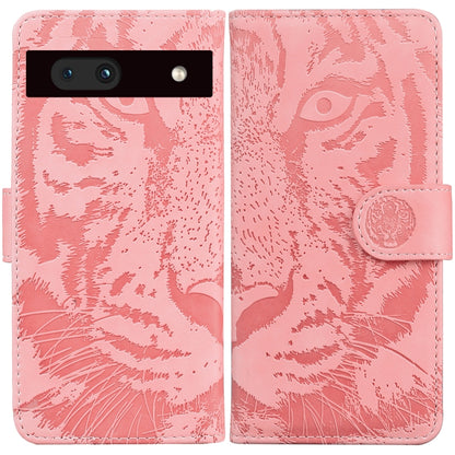 Tiger Embossing Pattern Flip Leather Phone Case, For Google Pixel 7a, For Samsung Galaxy A34 5G, For Samsung Galaxy A54 5G, For Infinix Hot 20 Play, For OPPO A58, For Tecno Pova 4 Pro