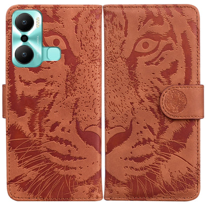Tiger Embossing Pattern Flip Leather Phone Case, For Google Pixel 7a, For Samsung Galaxy A34 5G, For Samsung Galaxy A54 5G, For Infinix Hot 20 Play, For OPPO A58, For Tecno Pova 4 Pro