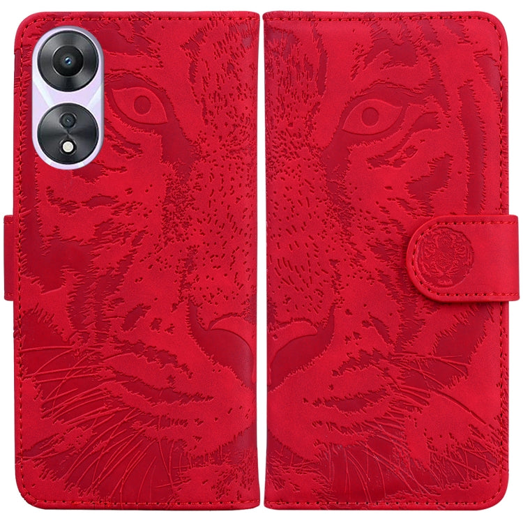 Tiger Embossing Pattern Flip Leather Phone Case, For Google Pixel 7a, For Samsung Galaxy A34 5G, For Samsung Galaxy A54 5G, For Infinix Hot 20 Play, For OPPO A58, For Tecno Pova 4 Pro