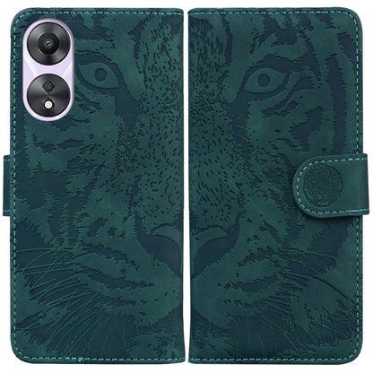 Tiger Embossing Pattern Flip Leather Phone Case, For Google Pixel 7a, For Samsung Galaxy A34 5G, For Samsung Galaxy A54 5G, For Infinix Hot 20 Play, For OPPO A58, For Tecno Pova 4 Pro
