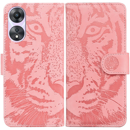 Tiger Embossing Pattern Flip Leather Phone Case, For Google Pixel 7a, For Samsung Galaxy A34 5G, For Samsung Galaxy A54 5G, For Infinix Hot 20 Play, For OPPO A58, For Tecno Pova 4 Pro