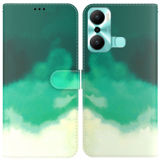 Watercolor Pattern Flip Leather Phone Case, For Infinix Hot 20 Play, For OPPO A58, For Tecno Pova 4 Pro, For Samsung Galaxy A34 5G