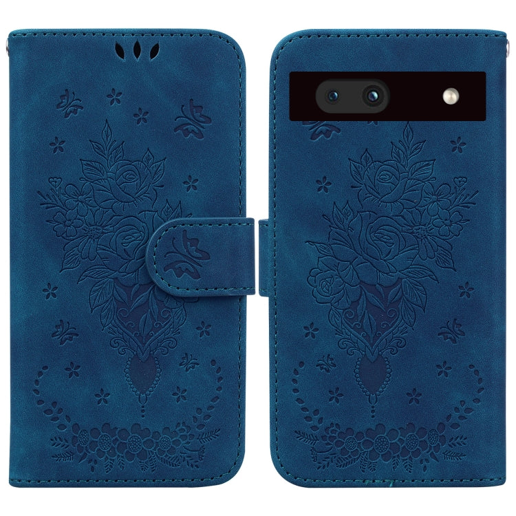 Butterfly Rose Embossed Leather Phone Case, For Google Pixel 7a, For Infinix Hot 20 Play, For OPPO A58, For Tecno Pova 4 Pro, For Samsung Galaxy A34 5G, For Samsung Galaxy A54 5G