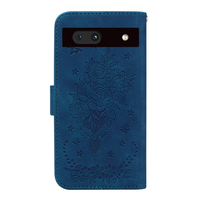 Butterfly Rose Embossed Leather Phone Case, For Google Pixel 7a, For Infinix Hot 20 Play, For OPPO A58, For Tecno Pova 4 Pro, For Samsung Galaxy A34 5G, For Samsung Galaxy A54 5G