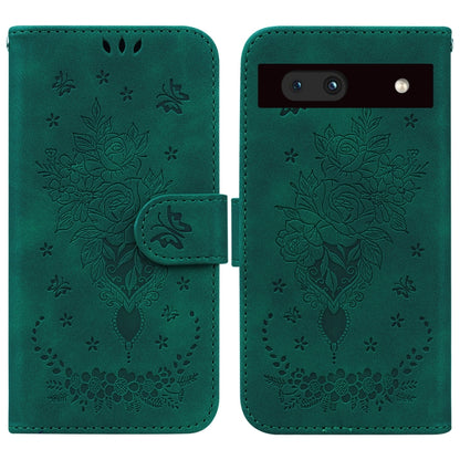 Butterfly Rose Embossed Leather Phone Case, For Google Pixel 7a, For Infinix Hot 20 Play, For OPPO A58, For Tecno Pova 4 Pro, For Samsung Galaxy A34 5G, For Samsung Galaxy A54 5G