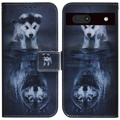 Coloured Drawing Flip Leather Phone Case, For Google Pixel 7a, For Infinix Hot 20 Play, For OPPO A58, For Tecno Pova 4 Pro, For Samsung Galaxy A34 5G, For Samsung Galaxy A54 5G