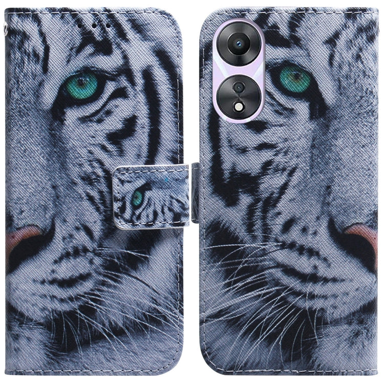 Coloured Drawing Flip Leather Phone Case, For Google Pixel 7a, For Infinix Hot 20 Play, For OPPO A58, For Tecno Pova 4 Pro, For Samsung Galaxy A34 5G, For Samsung Galaxy A54 5G