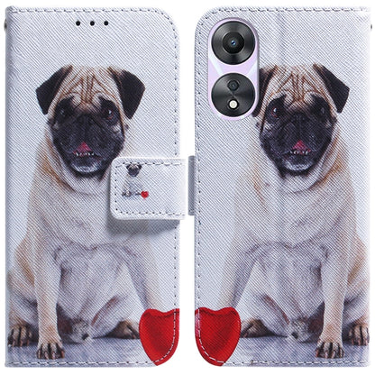 Coloured Drawing Flip Leather Phone Case, For Google Pixel 7a, For Infinix Hot 20 Play, For OPPO A58, For Tecno Pova 4 Pro, For Samsung Galaxy A34 5G, For Samsung Galaxy A54 5G