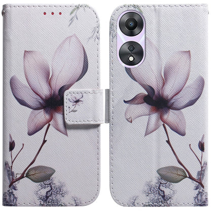 Coloured Drawing Flip Leather Phone Case, For Google Pixel 7a, For Infinix Hot 20 Play, For OPPO A58, For Tecno Pova 4 Pro, For Samsung Galaxy A34 5G, For Samsung Galaxy A54 5G