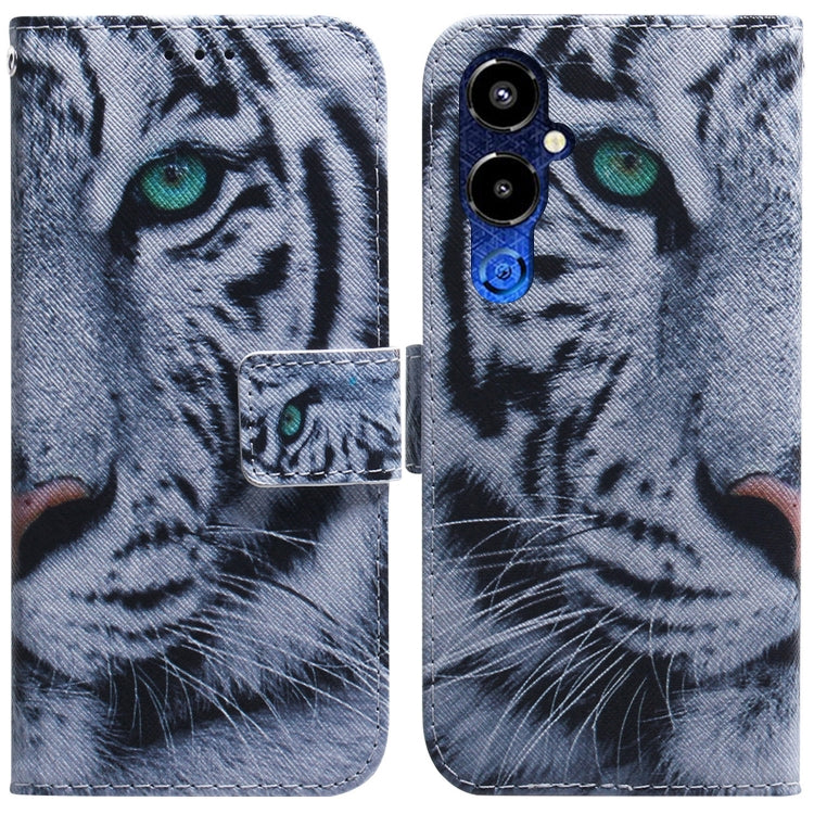 Coloured Drawing Flip Leather Phone Case, For Google Pixel 7a, For Infinix Hot 20 Play, For OPPO A58, For Tecno Pova 4 Pro, For Samsung Galaxy A34 5G, For Samsung Galaxy A54 5G