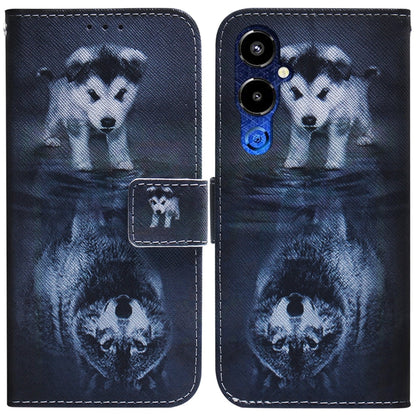 Coloured Drawing Flip Leather Phone Case, For Google Pixel 7a, For Infinix Hot 20 Play, For OPPO A58, For Tecno Pova 4 Pro, For Samsung Galaxy A34 5G, For Samsung Galaxy A54 5G