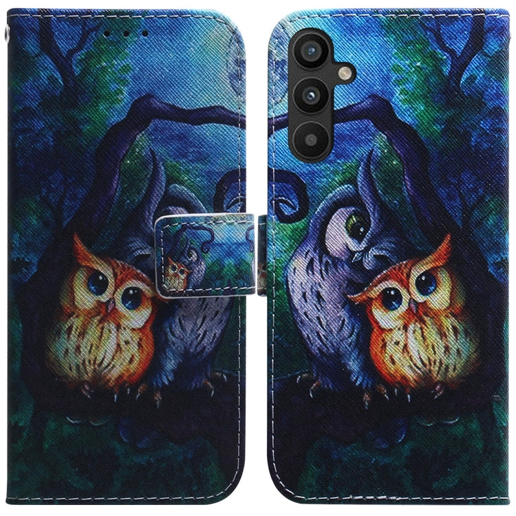 Coloured Drawing Flip Leather Phone Case, For Google Pixel 7a, For Infinix Hot 20 Play, For OPPO A58, For Tecno Pova 4 Pro, For Samsung Galaxy A34 5G, For Samsung Galaxy A54 5G