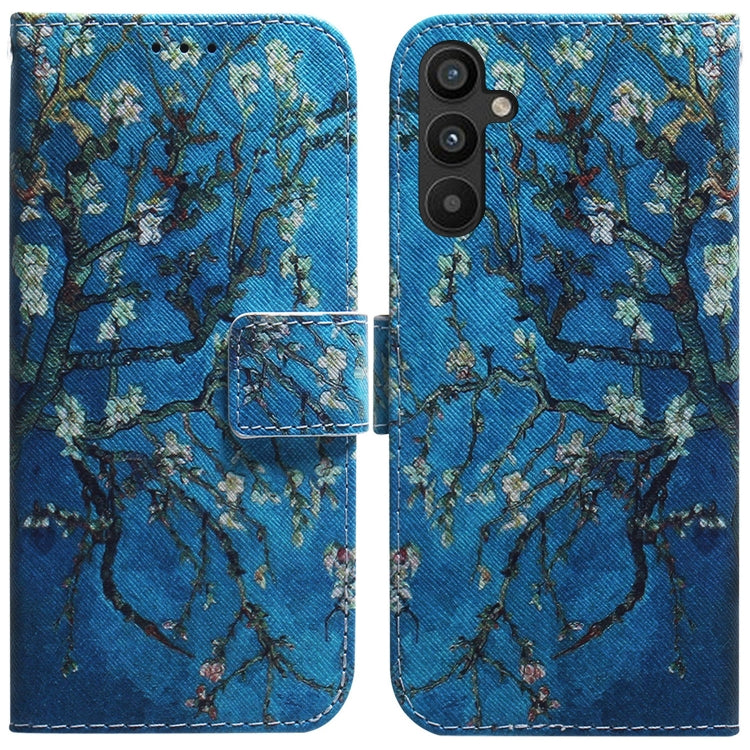 Coloured Drawing Flip Leather Phone Case, For Google Pixel 7a, For Infinix Hot 20 Play, For OPPO A58, For Tecno Pova 4 Pro, For Samsung Galaxy A34 5G, For Samsung Galaxy A54 5G