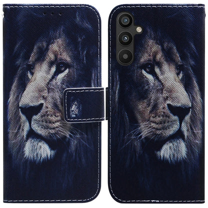 Coloured Drawing Flip Leather Phone Case, For Google Pixel 7a, For Infinix Hot 20 Play, For OPPO A58, For Tecno Pova 4 Pro, For Samsung Galaxy A34 5G, For Samsung Galaxy A54 5G
