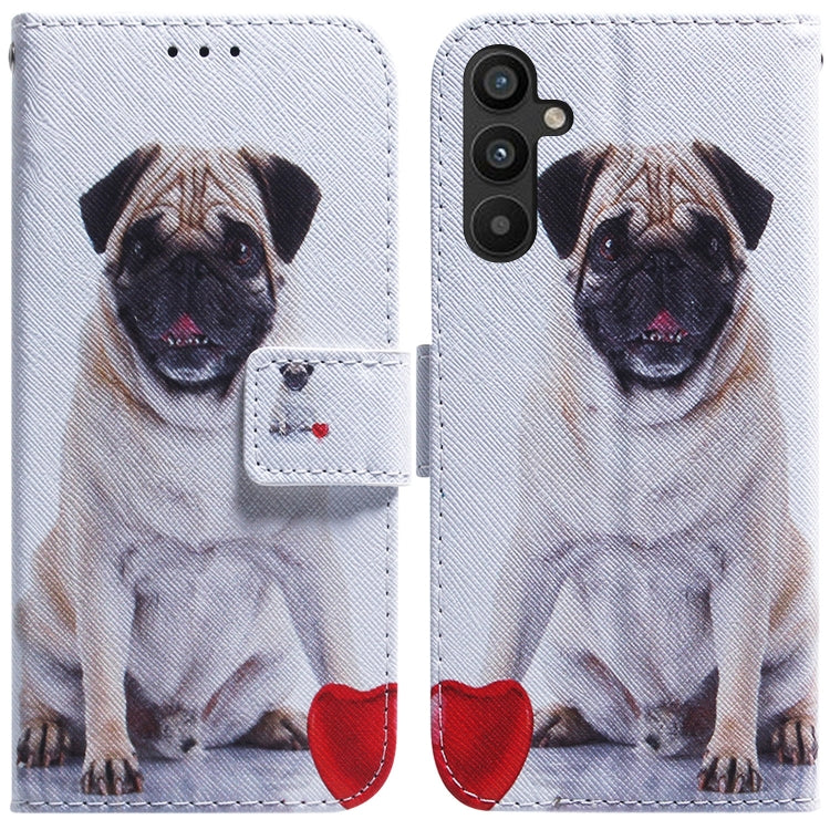 Coloured Drawing Flip Leather Phone Case, For Google Pixel 7a, For Infinix Hot 20 Play, For OPPO A58, For Tecno Pova 4 Pro, For Samsung Galaxy A34 5G, For Samsung Galaxy A54 5G