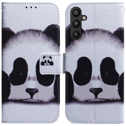 Coloured Drawing Flip Leather Phone Case, For Google Pixel 7a, For Infinix Hot 20 Play, For OPPO A58, For Tecno Pova 4 Pro, For Samsung Galaxy A34 5G, For Samsung Galaxy A54 5G