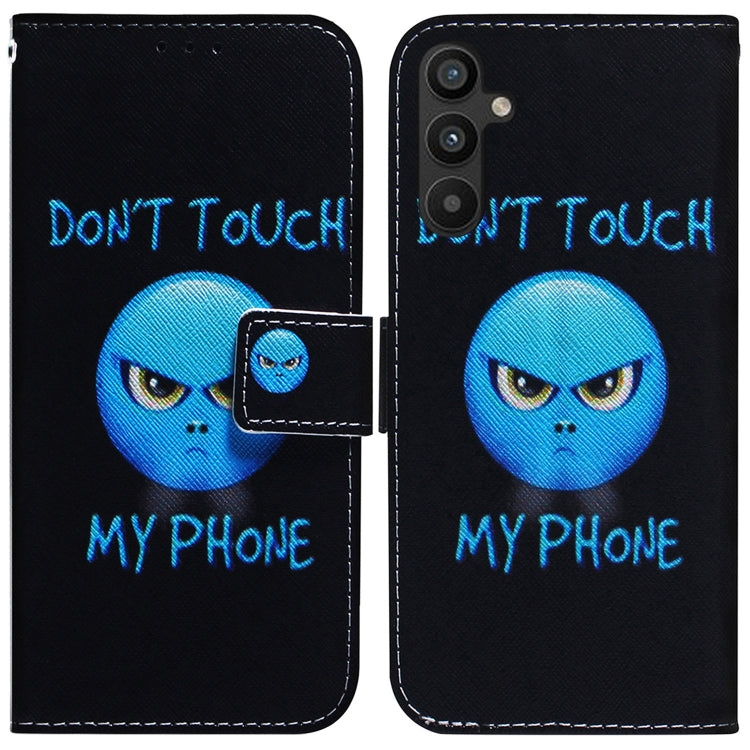 Coloured Drawing Flip Leather Phone Case, For Google Pixel 7a, For Infinix Hot 20 Play, For OPPO A58, For Tecno Pova 4 Pro, For Samsung Galaxy A34 5G, For Samsung Galaxy A54 5G