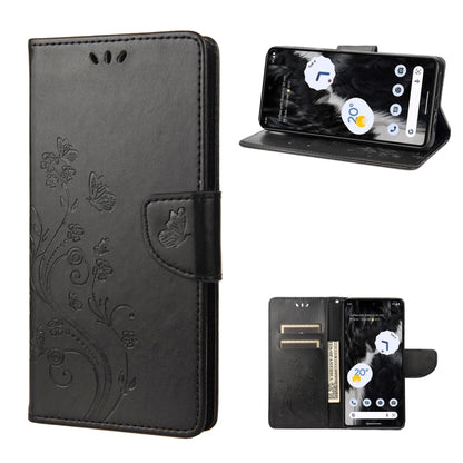 Butterfly Flower Pattern Flip Leather Phone Case, For Google Pixel 7a, For Samsung Galaxy S23 5G, For Samsung Galaxy S23+ 5G, For Samsung Galaxy S23 Ultra 5G