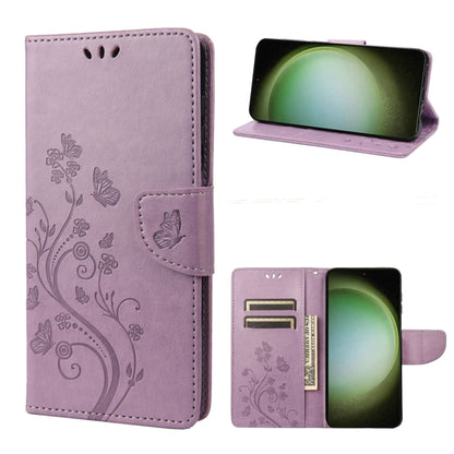 Butterfly Flower Pattern Flip Leather Phone Case, For Google Pixel 7a, For Samsung Galaxy S23 5G, For Samsung Galaxy S23+ 5G, For Samsung Galaxy S23 Ultra 5G
