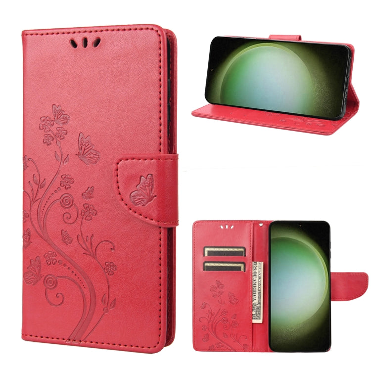Butterfly Flower Pattern Flip Leather Phone Case, For Google Pixel 7a, For Samsung Galaxy S23 5G, For Samsung Galaxy S23+ 5G, For Samsung Galaxy S23 Ultra 5G