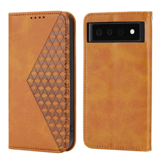 Cubic Grid Calf Texture Magnetic Closure Leather Phone Case, For Samsung Galaxy A14 5G, For Google Pixel 7A
