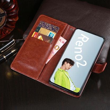 idewei Crazy Horse Texture Horizontal Flip Leather Case with Holder & Card Slots & Wallet, For OPPO Reno2, For OPPO Realme 3 Pro, For OPPO Realme 5 Pro, For OPPO Realme X2