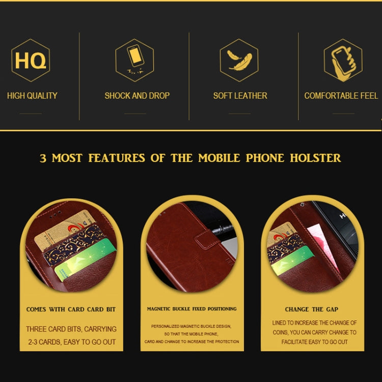 idewei Crazy Horse Texture Horizontal Flip Leather Case with Holder & Card Slots & Wallet, For OPPO Reno2, For OPPO Realme 3 Pro, For OPPO Realme 5 Pro, For OPPO Realme X2