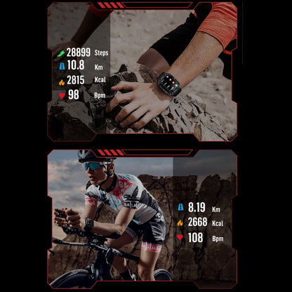 T3 1.95 inch Rugged Smart Sports Wristband Support Heart Rate Monitoring / Blood Pressure Monitoring